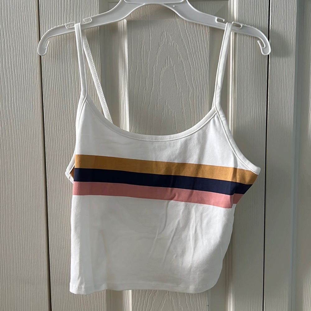 American Eagle Striped Cropped Tank Top!! Never worn!!